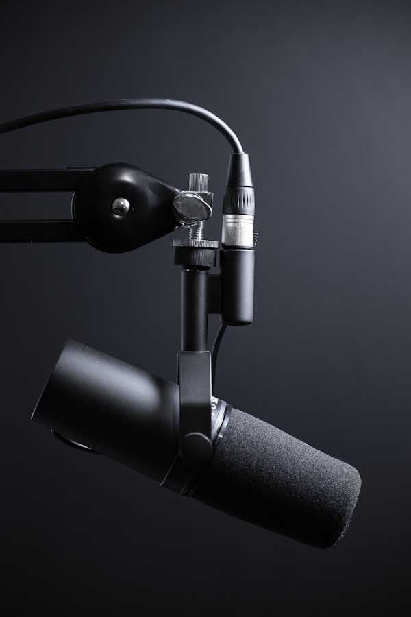 Micrófono profesional de podcasting
